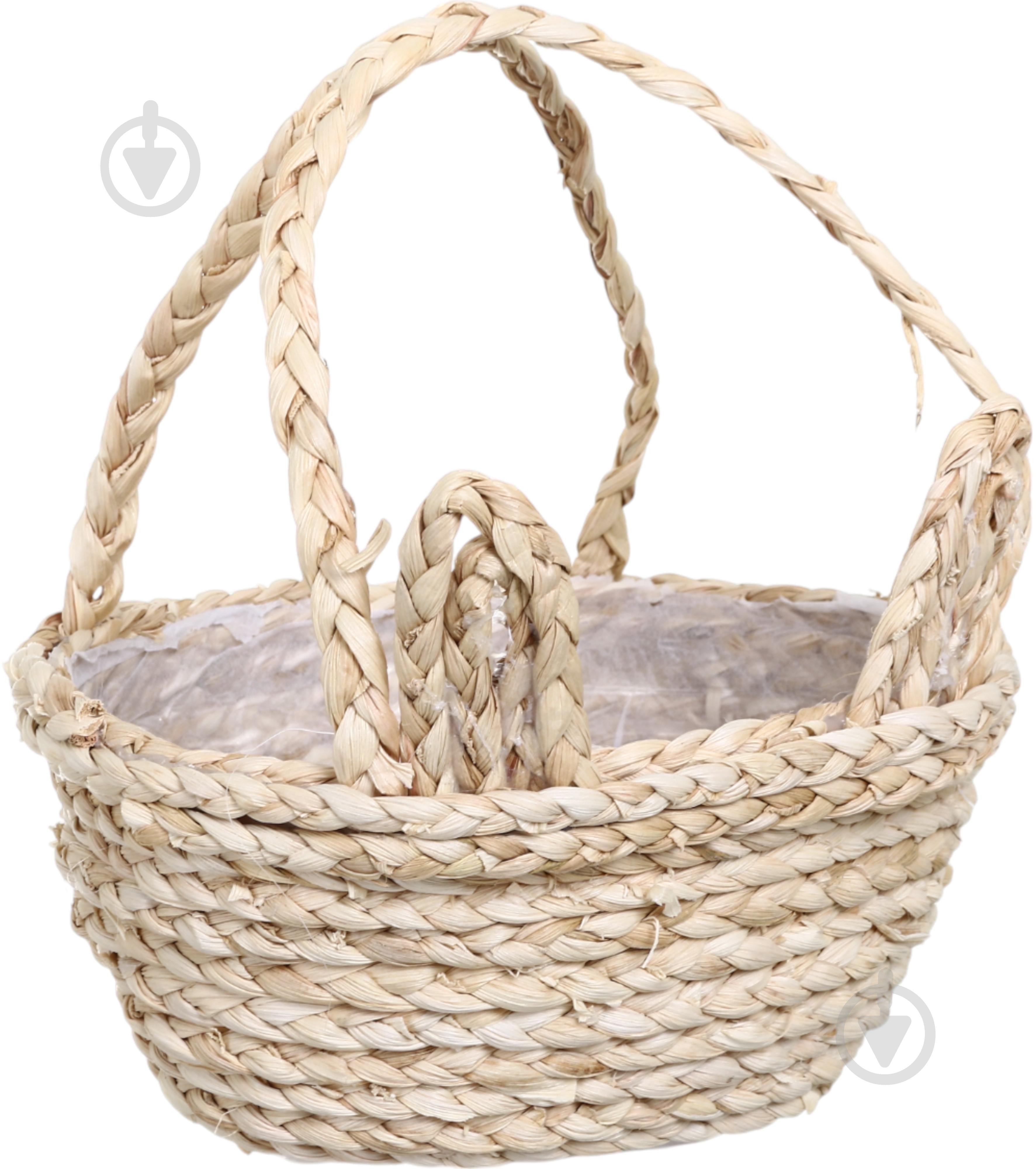 Кошик великодній з вушками 18x16x15 см L2024-1451 - фото 2 Кошик великодній з вушками 18x16x15 см L2024-1451 - фото 2