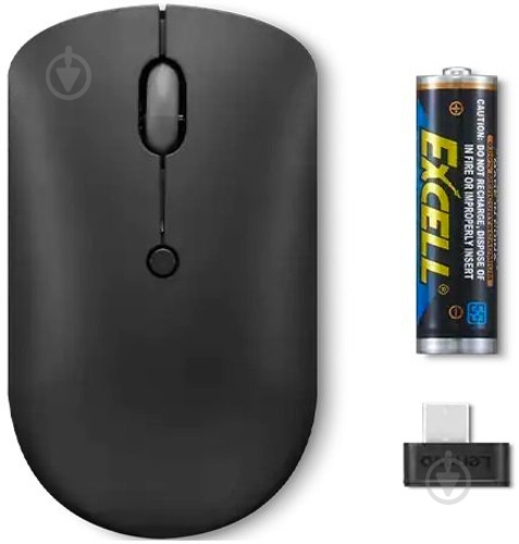 Мышь Lenovo 400 USB-C Wireless Compact Mouse black (GY51D20865) - фото 6
