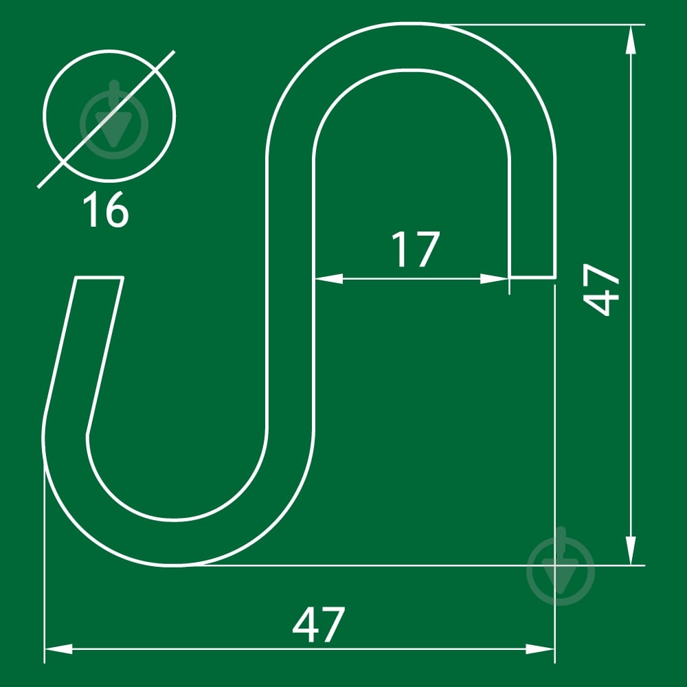 Крючок для рейлинга DC DR 30 G2 хром - фото 2