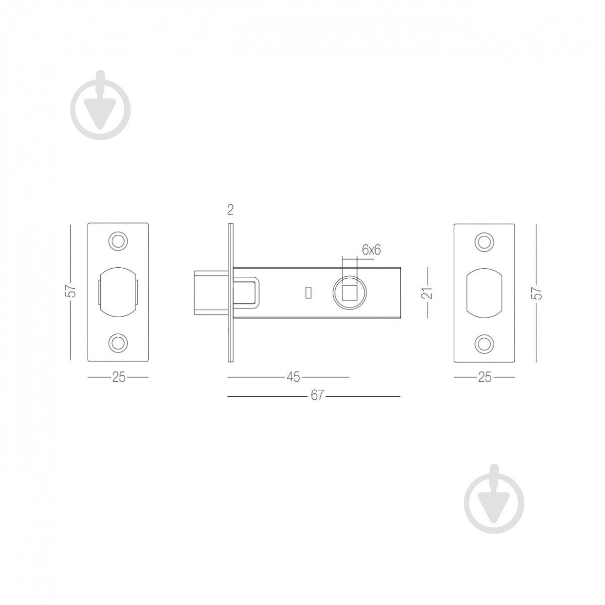 Защіпка дверна MVM WC-100 AB стара бронза - фото 3