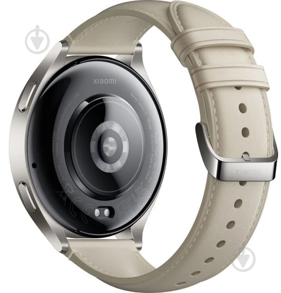 Смарт-годинник Xiaomi Watch 2 Titan BHR9306GL Gray Case Leather Strap white (1093970) - фото 2
