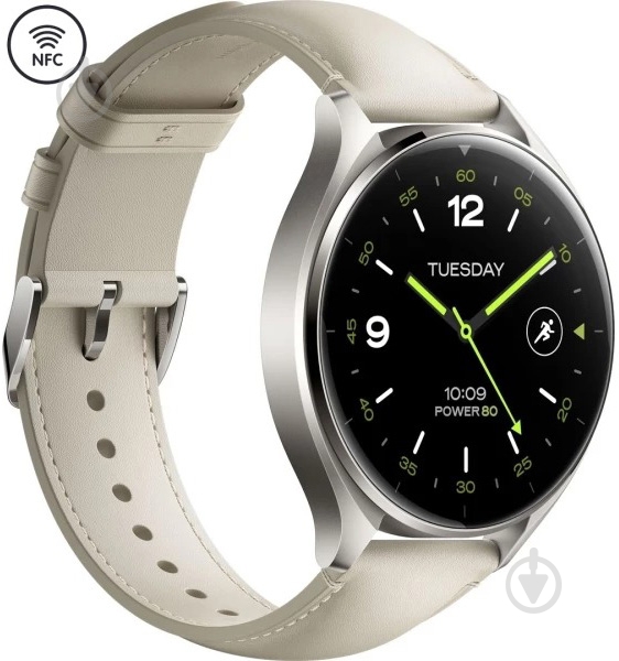 Смарт-годинник Xiaomi Watch 2 Titan BHR9306GL Gray Case Leather Strap white (1093970) - фото 6
