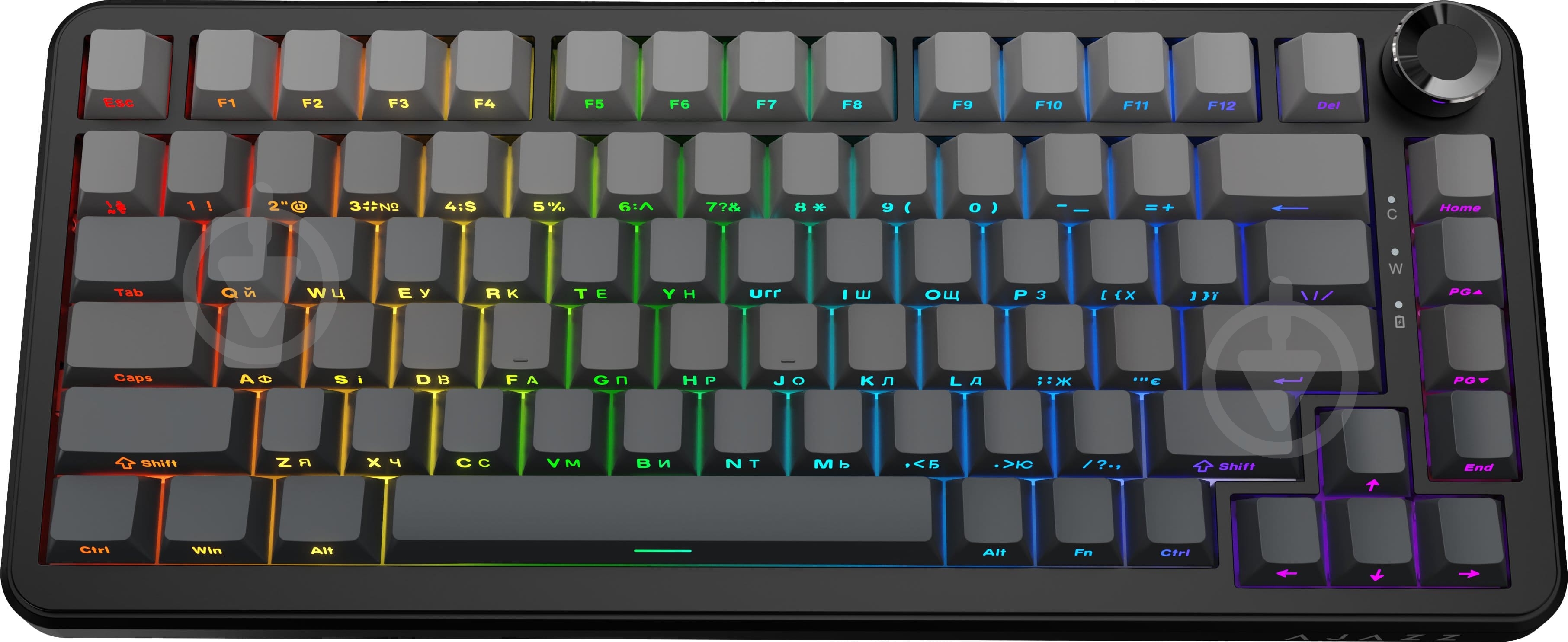 Клавиатура игровая Ajazz (AK820-MAX-WB-S-G) MAX PLUS White Birch Switch Black Gradient - фото 1