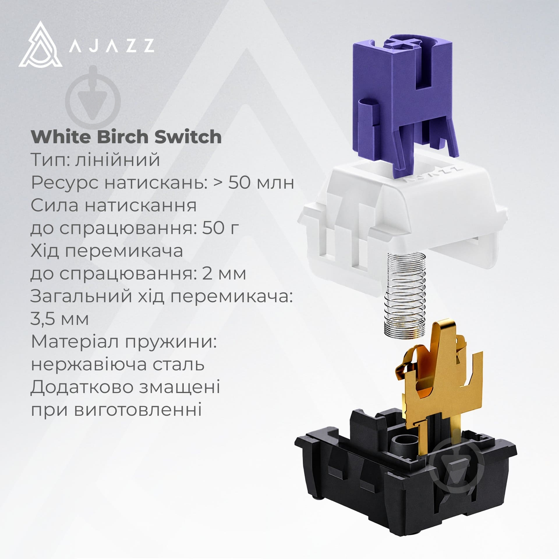 Клавиатура игровая Ajazz (AK820-MAX-WB-S-G) MAX PLUS White Birch Switch Black Gradient - фото 12