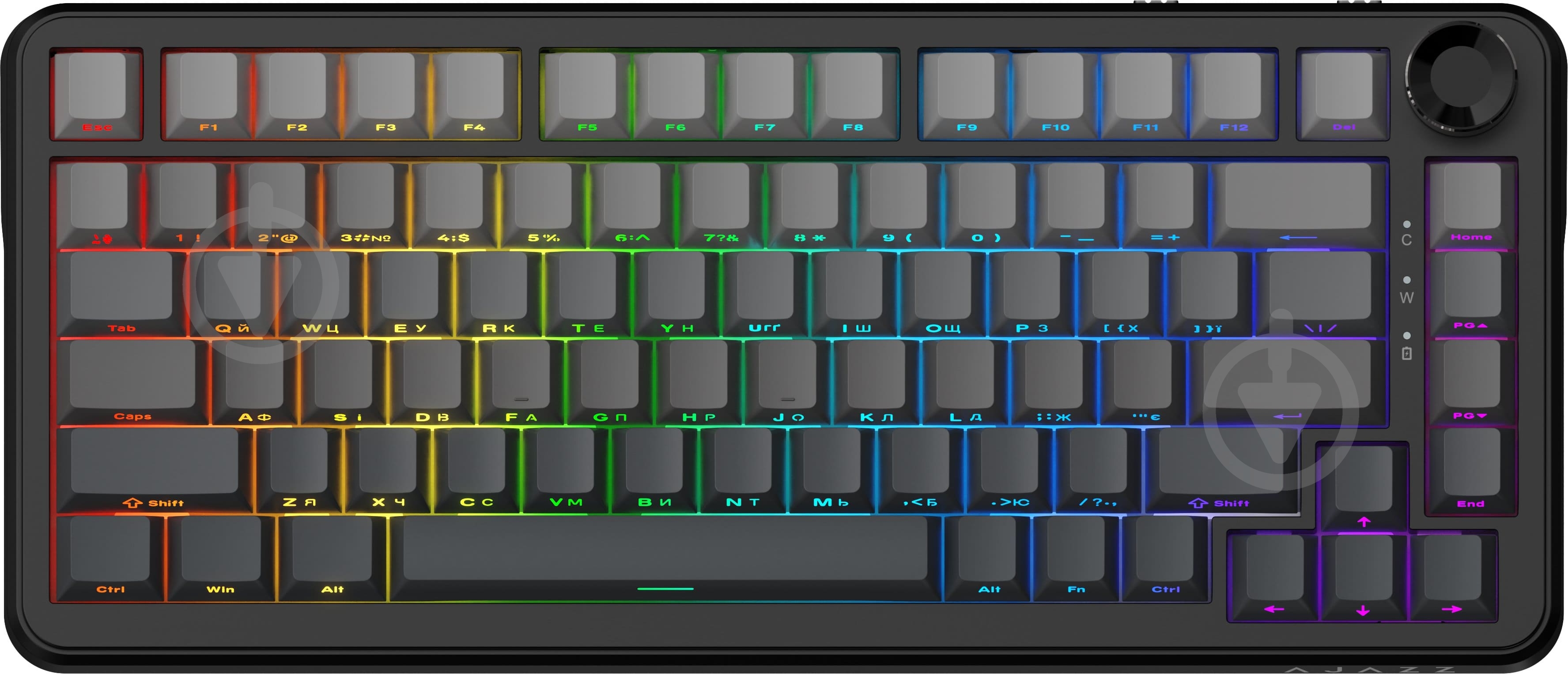 Клавиатура игровая Ajazz (AK820-MAX-WB-S-G) MAX PLUS White Birch Switch Black Gradient - фото 2