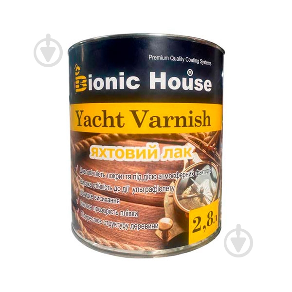 Лак яхтный Bionic House глянец прозрачный 2,8 л - фото 1
