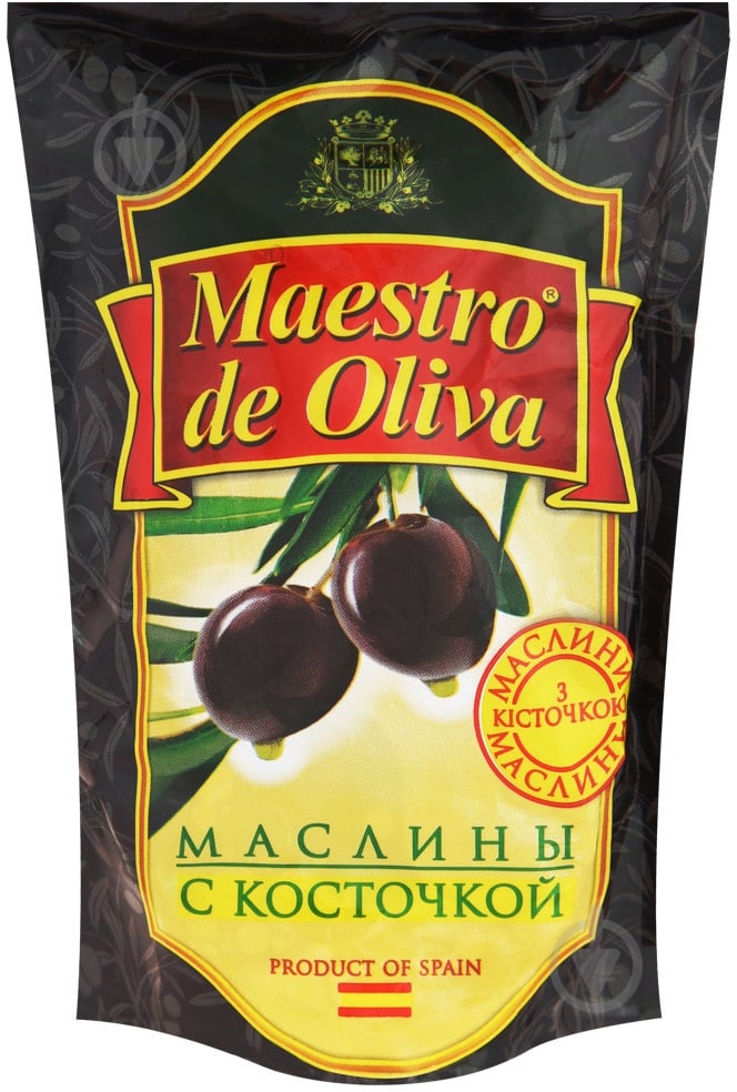 Маслины Maestro De Oliva с косточкой 170 г - фото 1
