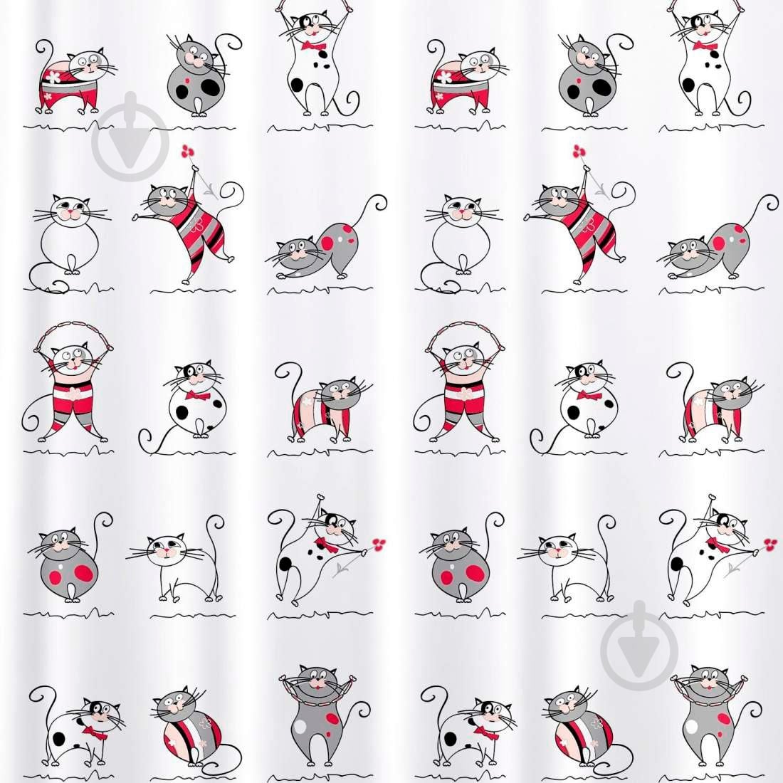Шторка для ванны Tatkraft Funny Cats - фото 2