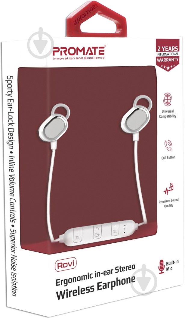 Наушники Promate Rovi white - фото 8