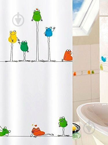 Шторка для ванны Tatkraft Funny Frogs - фото 3