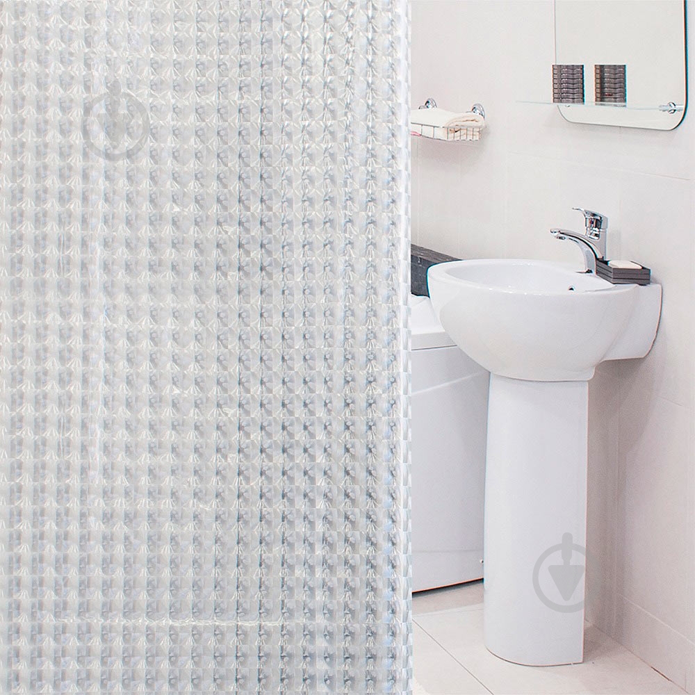 Шторка для ванны Tatkraft Chrystal 3D - фото 3 Шторка для ванны Tatkraft Chrystal 3D - фото 3