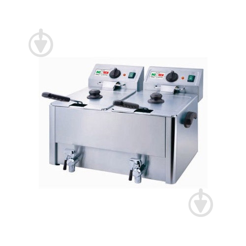 Фритюрница Inoxtech HDF-8+8 с краном - фото 1 Фритюрница Inoxtech HDF-8+8 с краном - фото 1