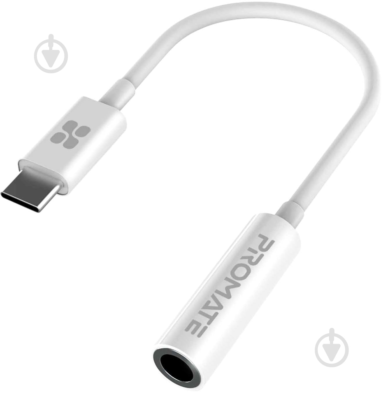 Переходник Promate AuxLink-C USB type C — AUX 3.5 мм 0,2 м белый (auxlink-c.white) - фото 1 Переходник Promate AuxLink-C USB type C — AUX 3.5 мм 0,2 м белый (auxlink-c.white) - фото 1