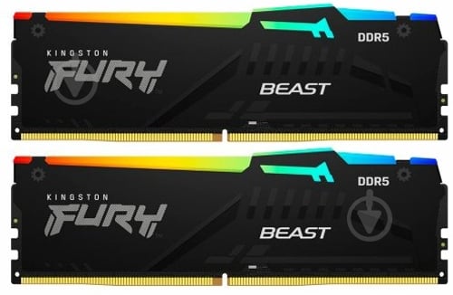 Оперативная память Kingston DDR5 SDRAM 64 GB (2x32GB) 5600 MHz (KF556C40BBAK2-64) - фото 1 Оперативная память Kingston DDR5 SDRAM 64 GB (2x32GB) 5600 MHz (KF556C40BBAK2-64) - фото 1