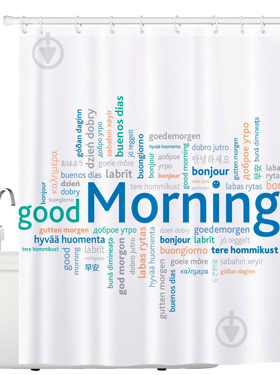 Шторка для ванны Tatkraft Good Morning - фото 1