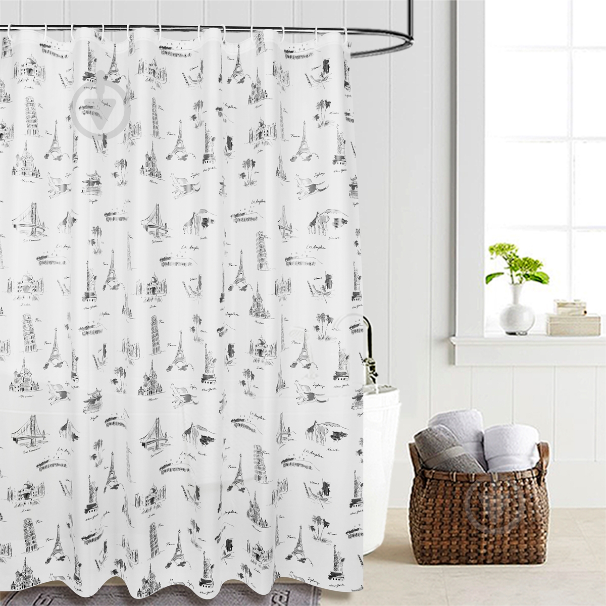 Шторка для ванны VanStore Kallax 60106 - фото 1 Шторка для ванны VanStore Kallax 60106 - фото 1