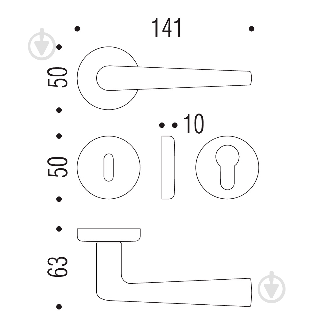 Ручка на розетці Colombo® Robotre CD91 бронзовий - фото 2