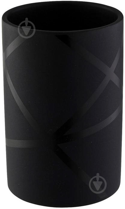 Стакан для зубных щеток Axentia Nero черный мат 131055 - фото 1