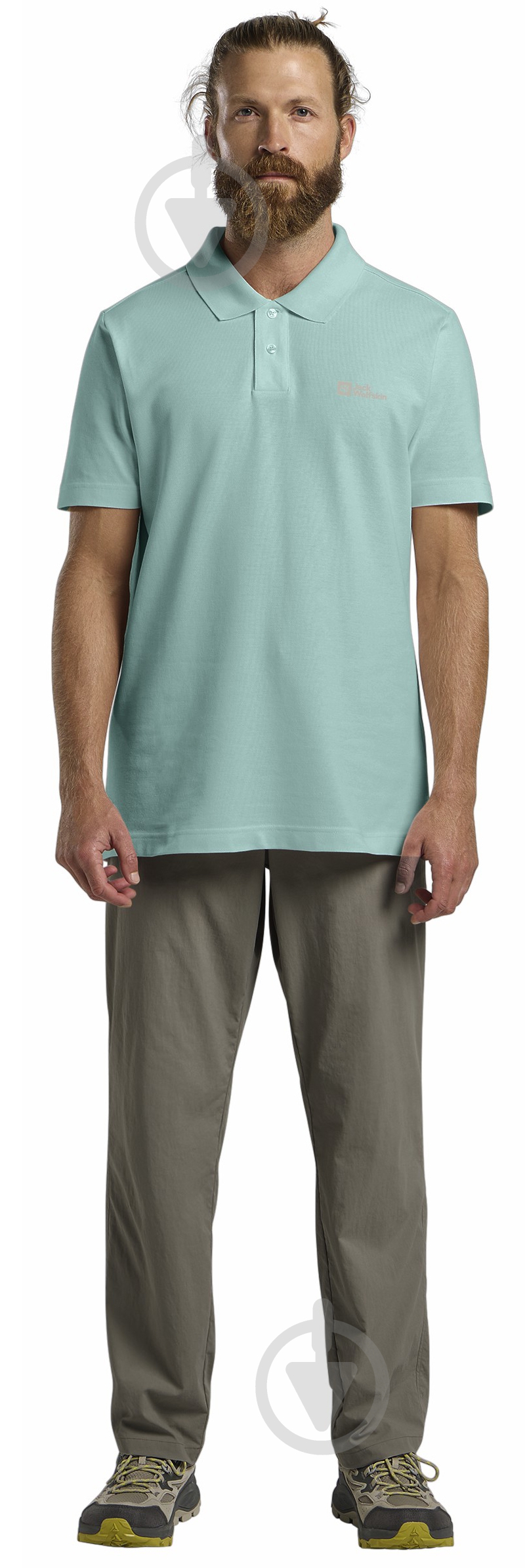Поло Jack Wolfskin 1809301_E0180 бирюзовый - фото 4