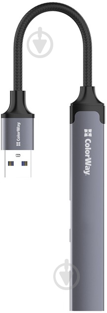 USB-хаб ColorWay USB-A 4-в-1 USB2.0х3/USB3.0 0,12 м сірий (CW-HUB05) - фото 9