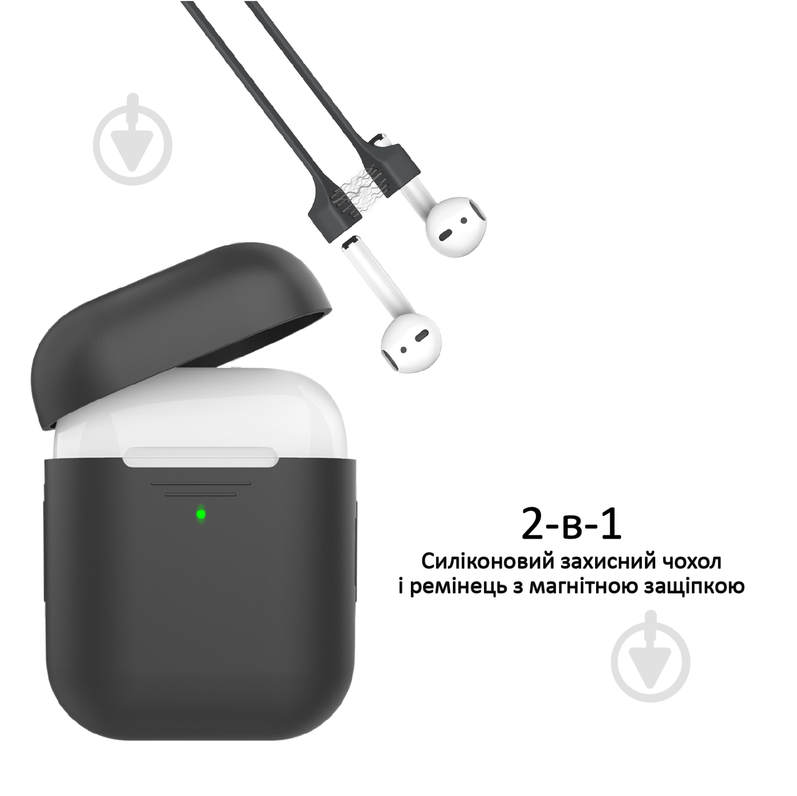 Чехол для наушников Promate PodKit для Apple AirPods black (podkit.black) - фото 2