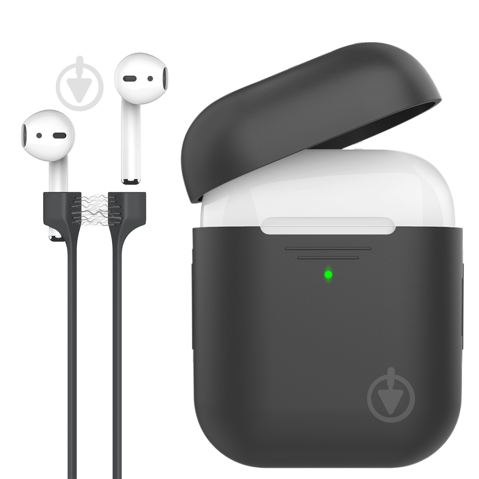 Чехол для наушников Promate PodKit для Apple AirPods black (podkit.black) - фото 1