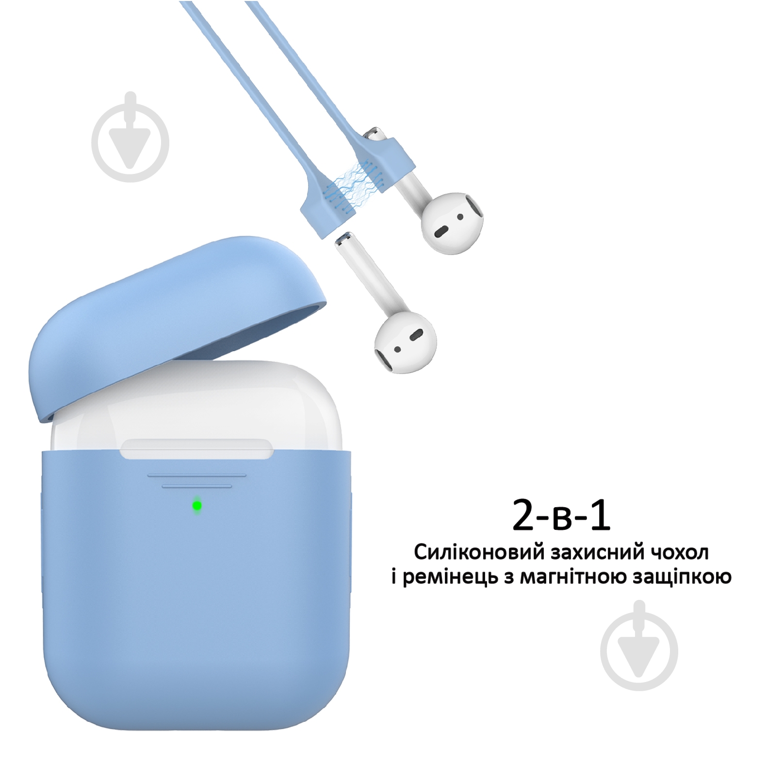Чехол для наушников Promate PodKit для Apple AirPods blue (podkit.blue) - фото 2 Чехол для наушников Promate PodKit для Apple AirPods blue (podkit.blue) - фото 2