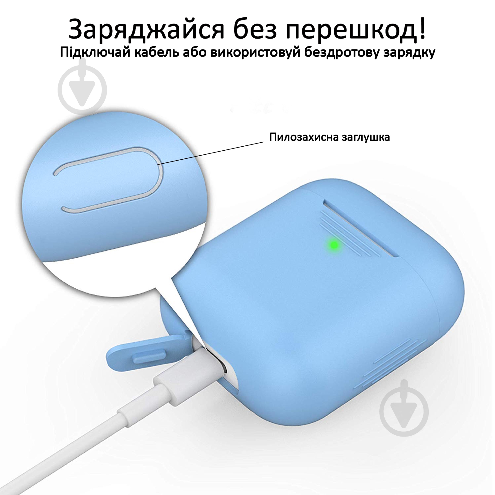 Чехол для наушников Promate PodKit для Apple AirPods blue (podkit.blue) - фото 6 Чехол для наушников Promate PodKit для Apple AirPods blue (podkit.blue) - фото 6