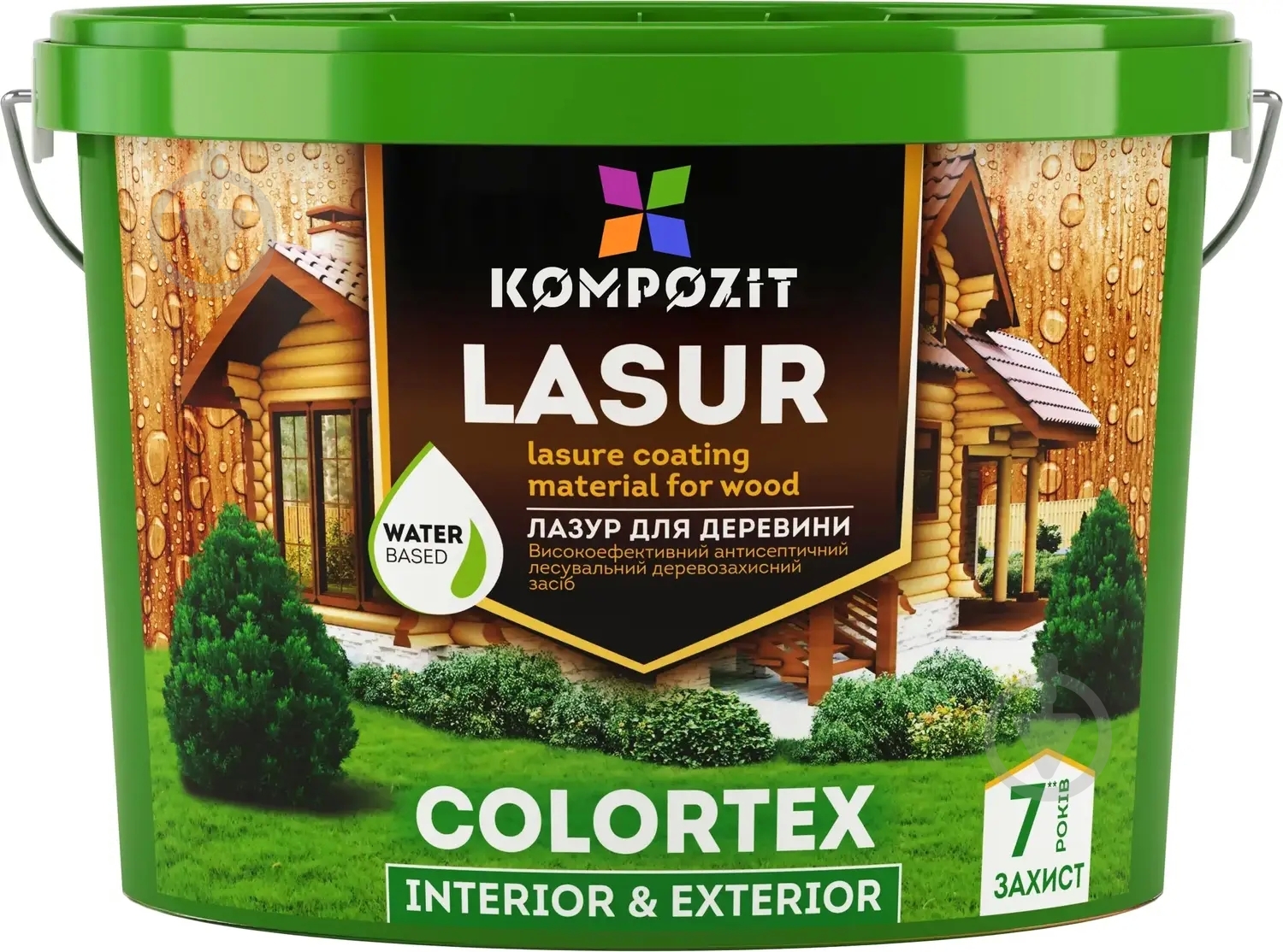Лазурь Kompozit Colortex безцветная полуглянец 2,5 л - фото 1