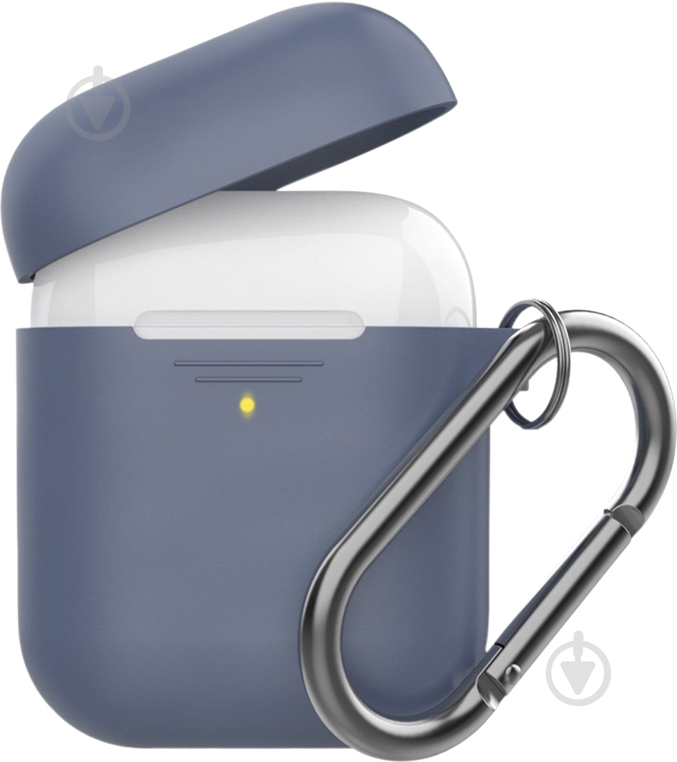 Чохол для навушників Promate GripCase для Apple AirPods dark blue (gripcase.navyblue) - фото 1