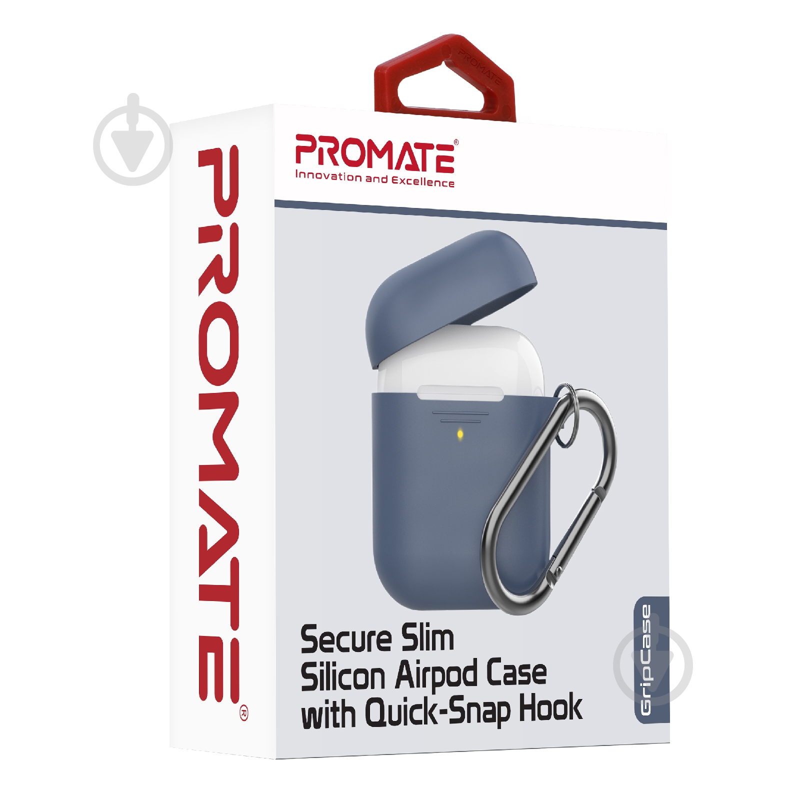 Чохол для навушників Promate GripCase для Apple AirPods dark blue (gripcase.navyblue) - фото 6
