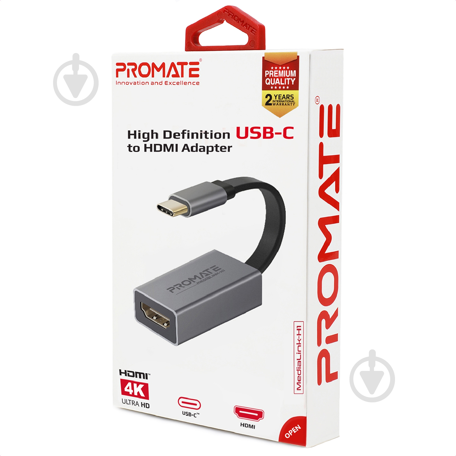 Адаптер Promate MediaLink-H1 Type-C to 4K HDMI 30Hz сірий (medialink-h1.grey) - фото 7