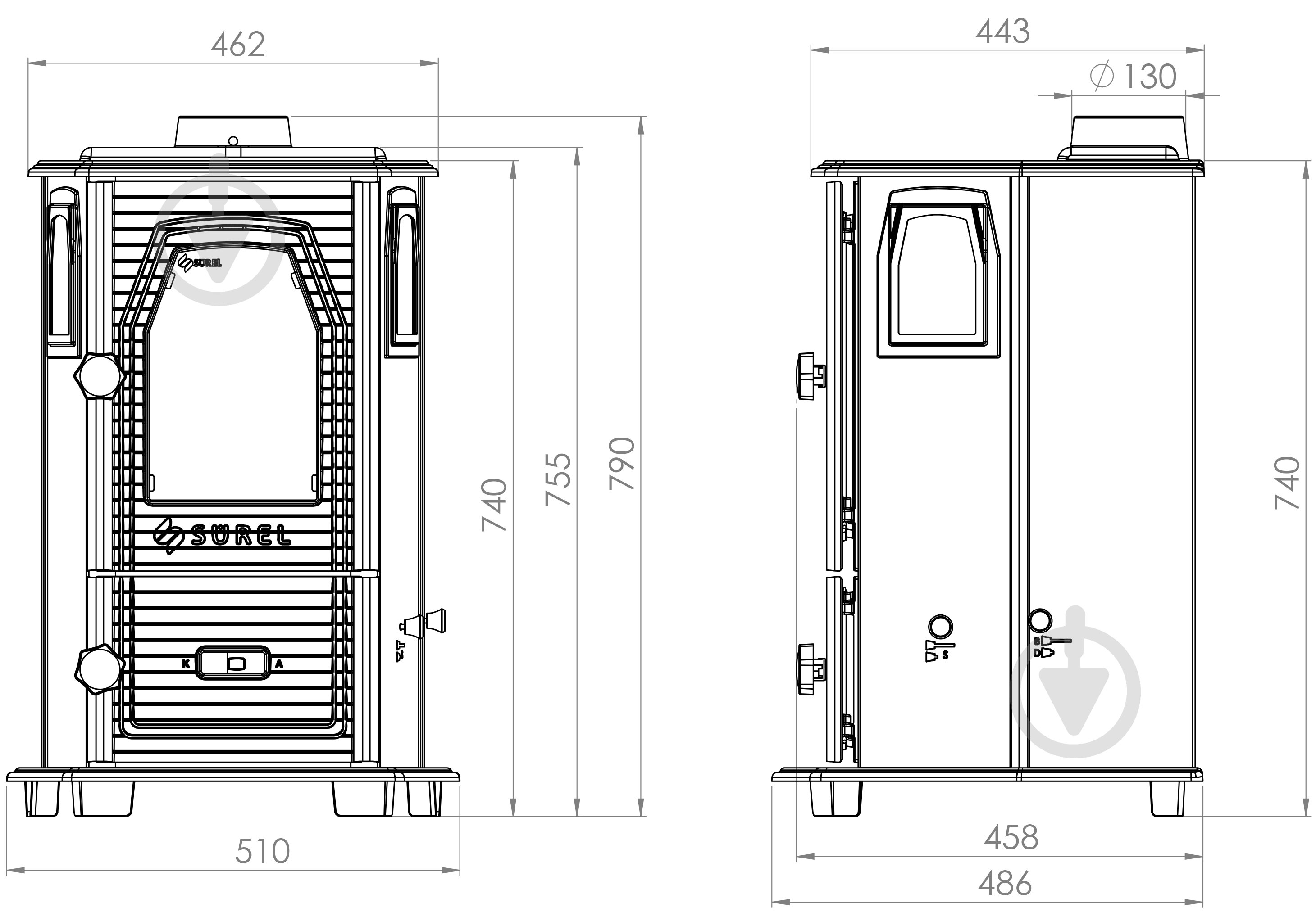 Печь-камин Duval EM-5114BL - фото 3 Печь-камин Duval EM-5114BL - фото 3