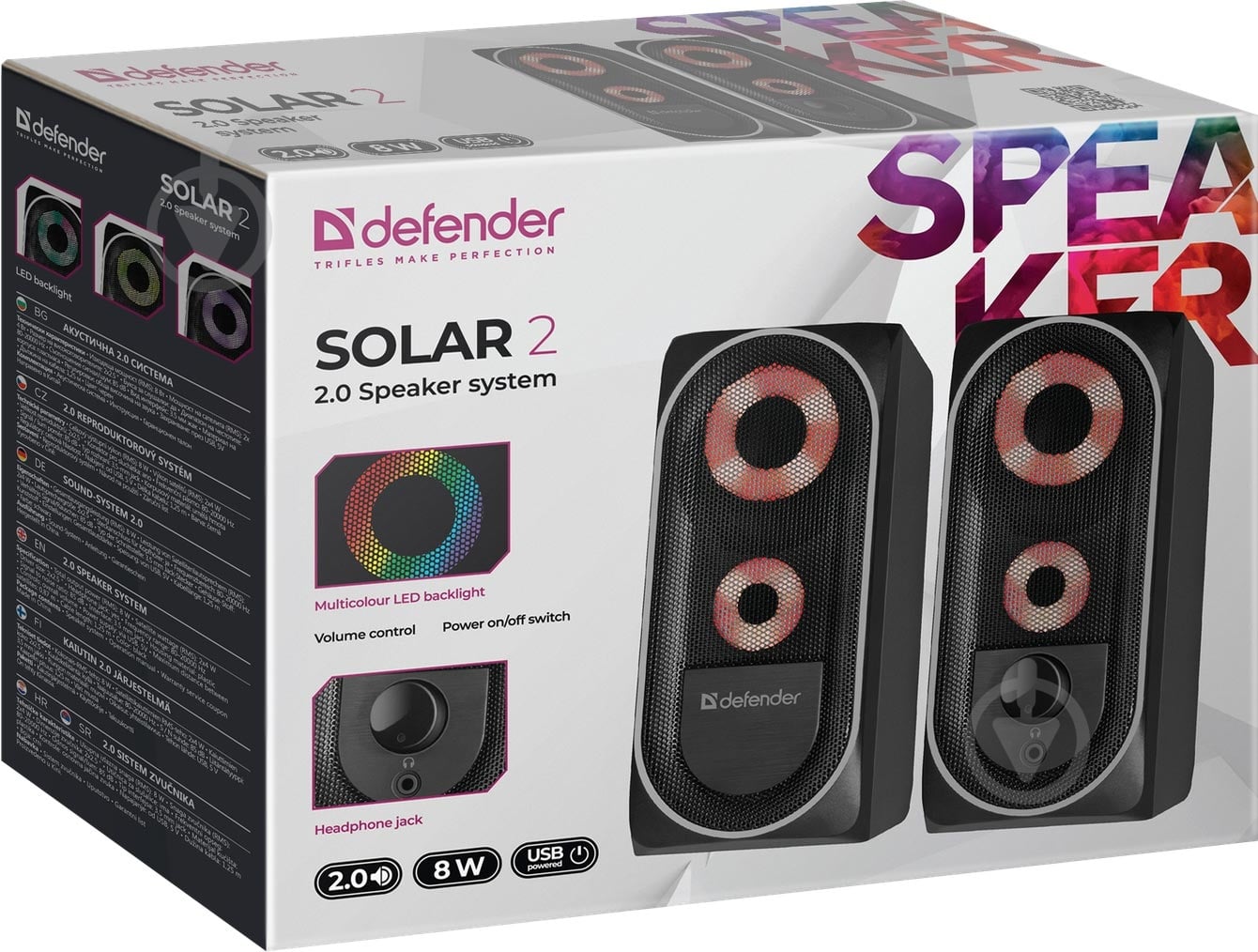 Акустична система Defender Solar 2 2.0 black 65402 - фото 6
