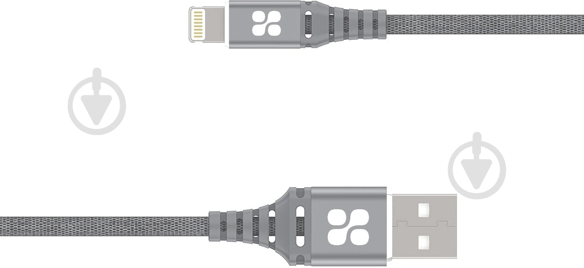 Кабель Promate NerveLink-I USB-Lightning 2.4А 1,2 м сірий (nervelink-i.grey) - фото 1