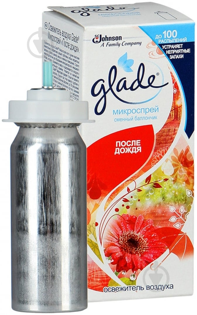 Сменный баллончик для микроспреем Glade После дождя 10 мл - фото 2