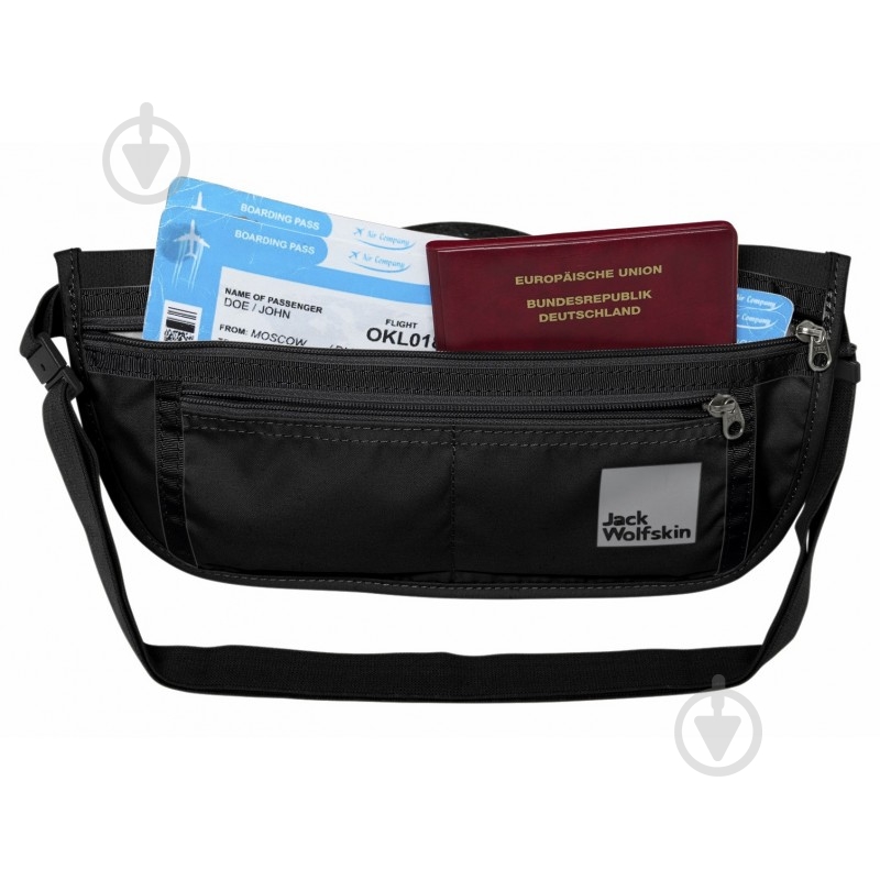 Сумка Jack Wolfskin DOCUMENT BELT DE LUXE 8006742_6000 черный - фото 4