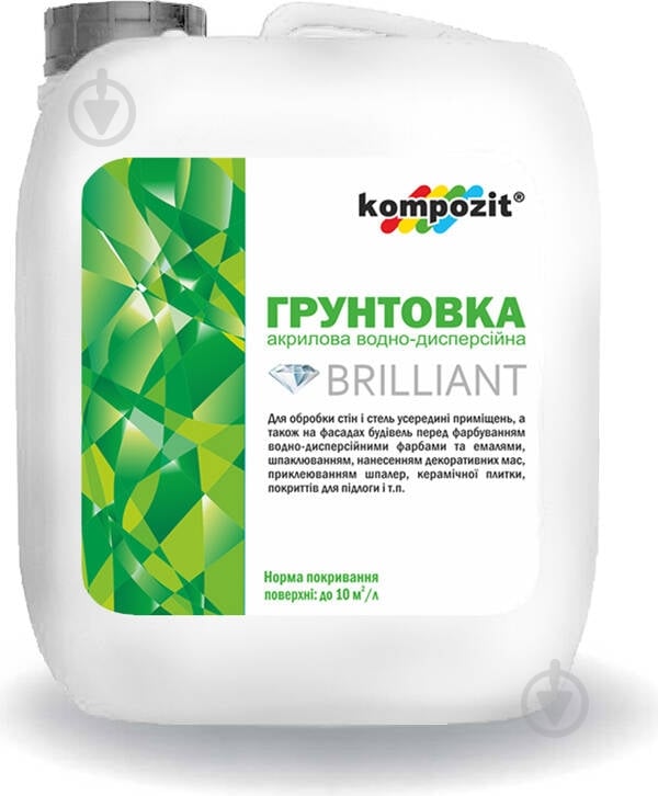 Ґрунтовка глибокопроникна Kompozit Brilliant 5 л - фото 1