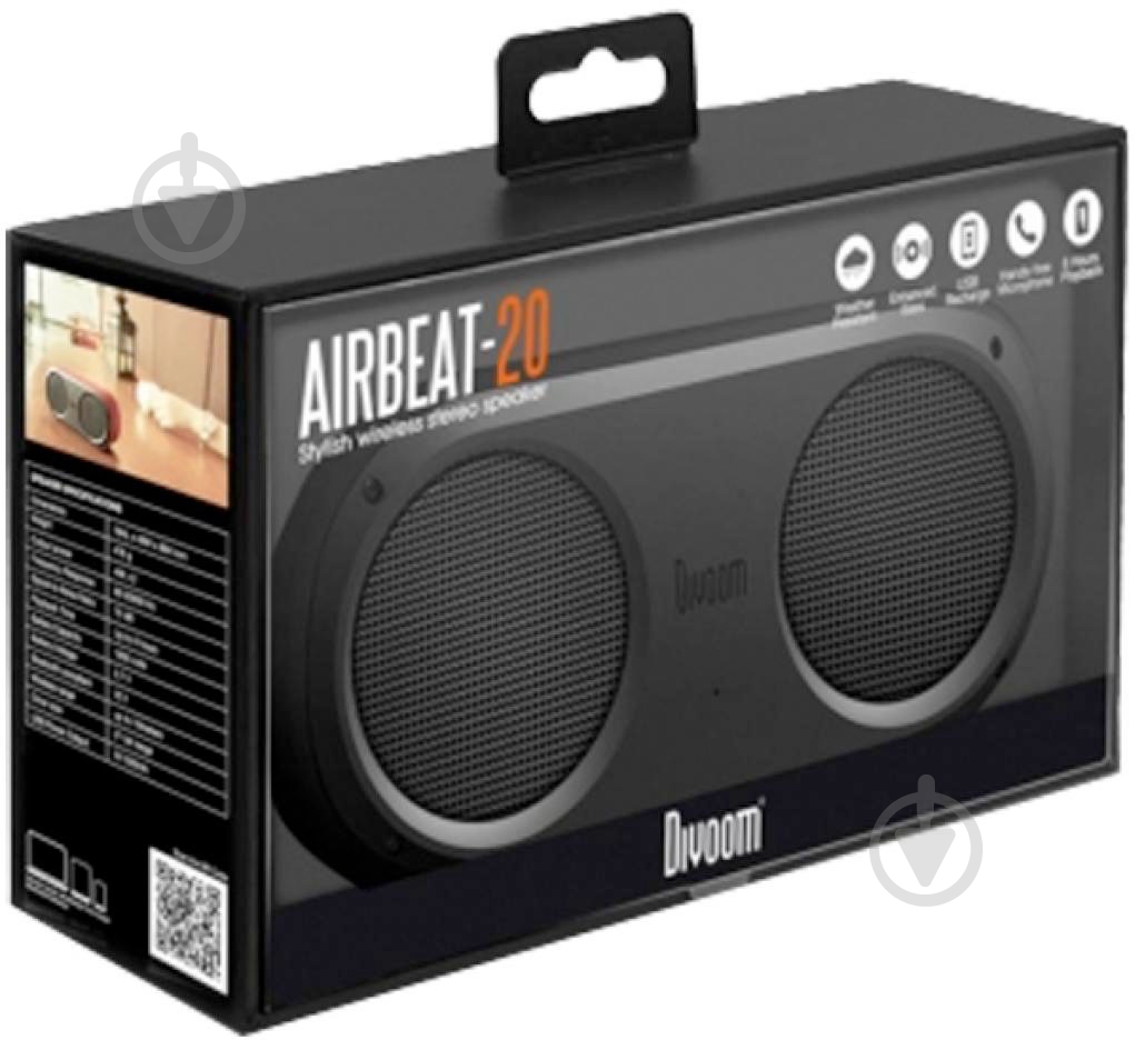 Акустическая система Divoom Airbeat 20 2.0 black (Airbeat 20 black) - фото 5