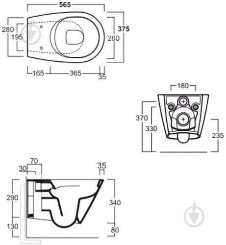 Унитаз подвесной Simas GA18N Gambassi + крышка Softclose + крепления (GA18 + GA004 + F85) - фото 4 Унитаз подвесной Simas GA18N Gambassi + крышка Softclose + крепления (GA18 + GA004 + F85) - фото 4