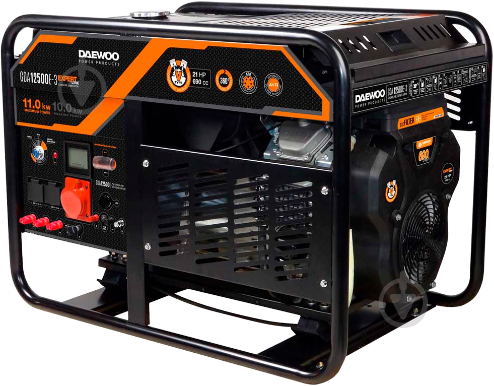 Генератор бензиновый Daewoo 4,5 кВт / 5 кВт 380 В GDA 12500E-3 - фото 1 Генератор бензиновый Daewoo 4,5 кВт / 5 кВт 380 В GDA 12500E-3 - фото 1