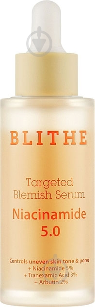 Сыворотка для лица BLITHE Targeted Blemish Serum Niacinamide 5.0 30 мл 1 шт. - фото 1 Сыворотка для лица BLITHE Targeted Blemish Serum Niacinamide 5.0 30 мл 1 шт. - фото 1