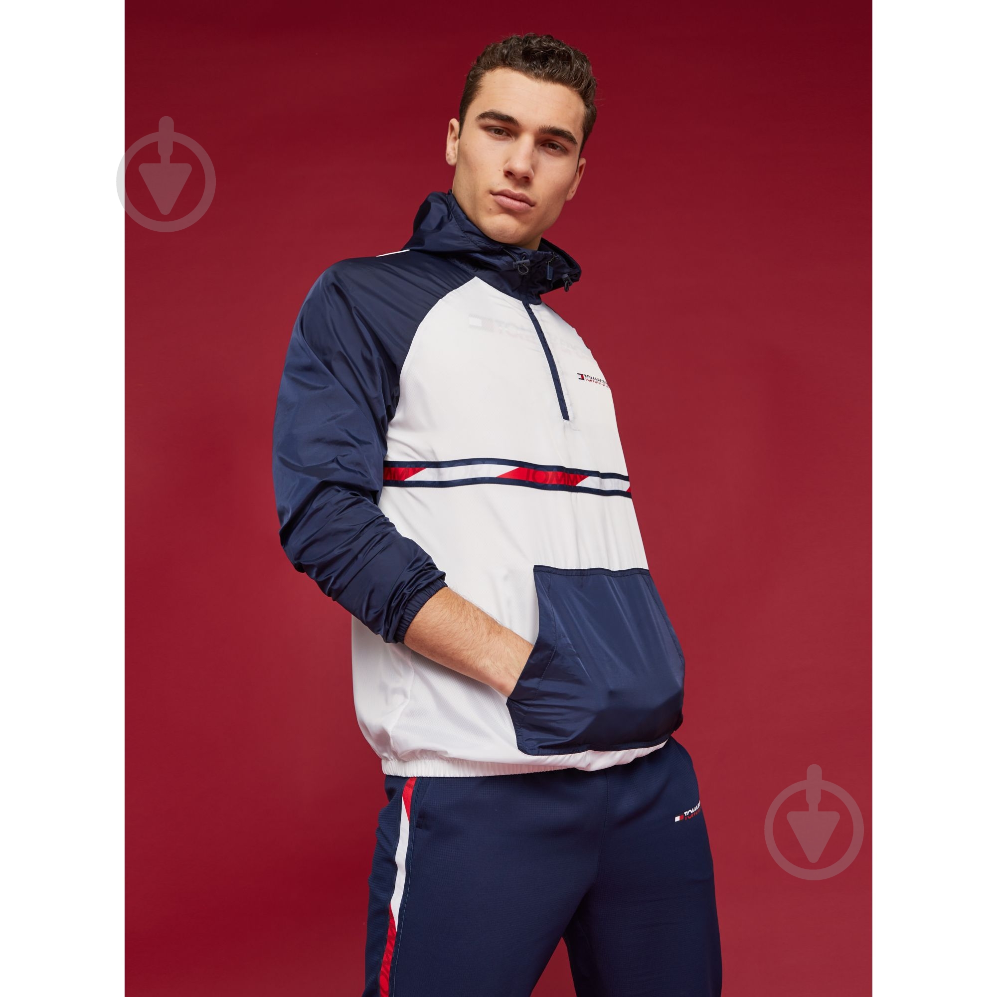 Анорак мужской Tommy Hilfiger WOVEN JACKET WITH TAPE S20S200234100 р.M белый - фото 1