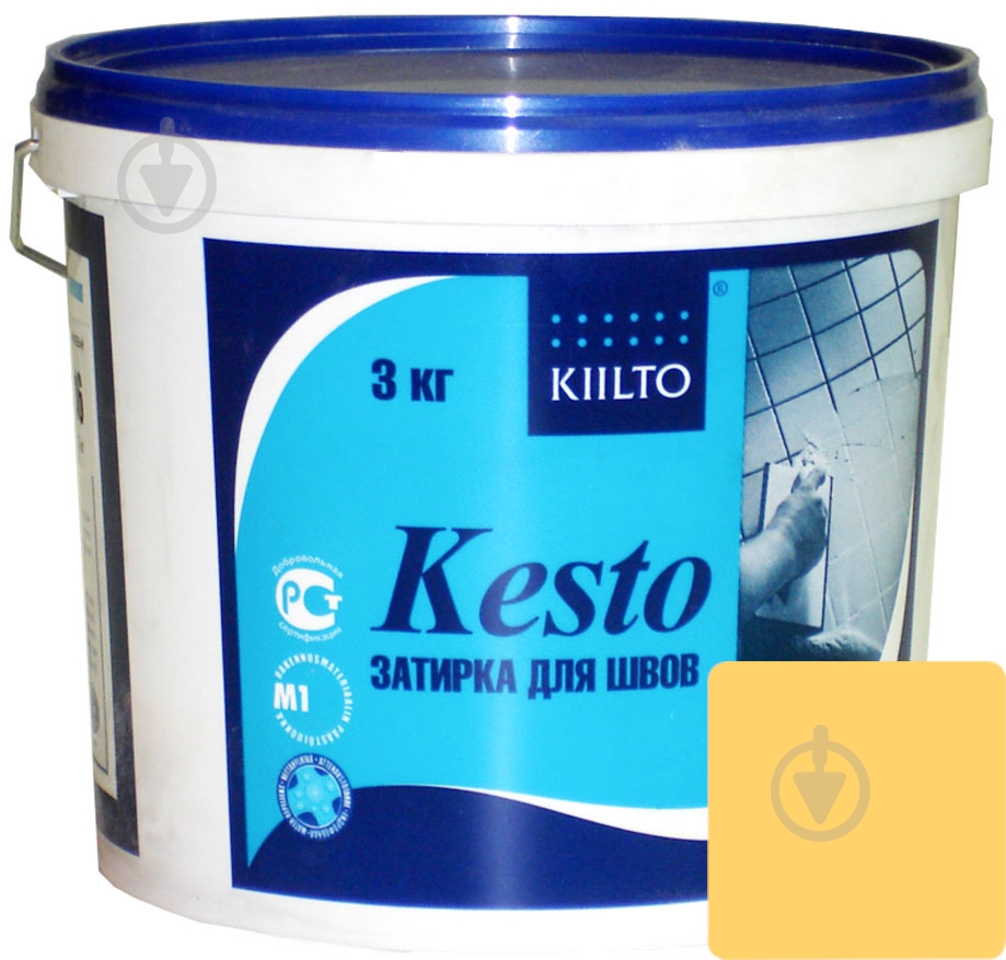 Фуга Kiilto Kesto 14 3 кг жовтий - фото 1