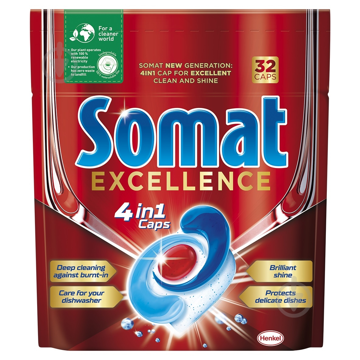 Таблетки для посудомийних машин Somat Excellence 4 в 1 32 шт. - фото 1