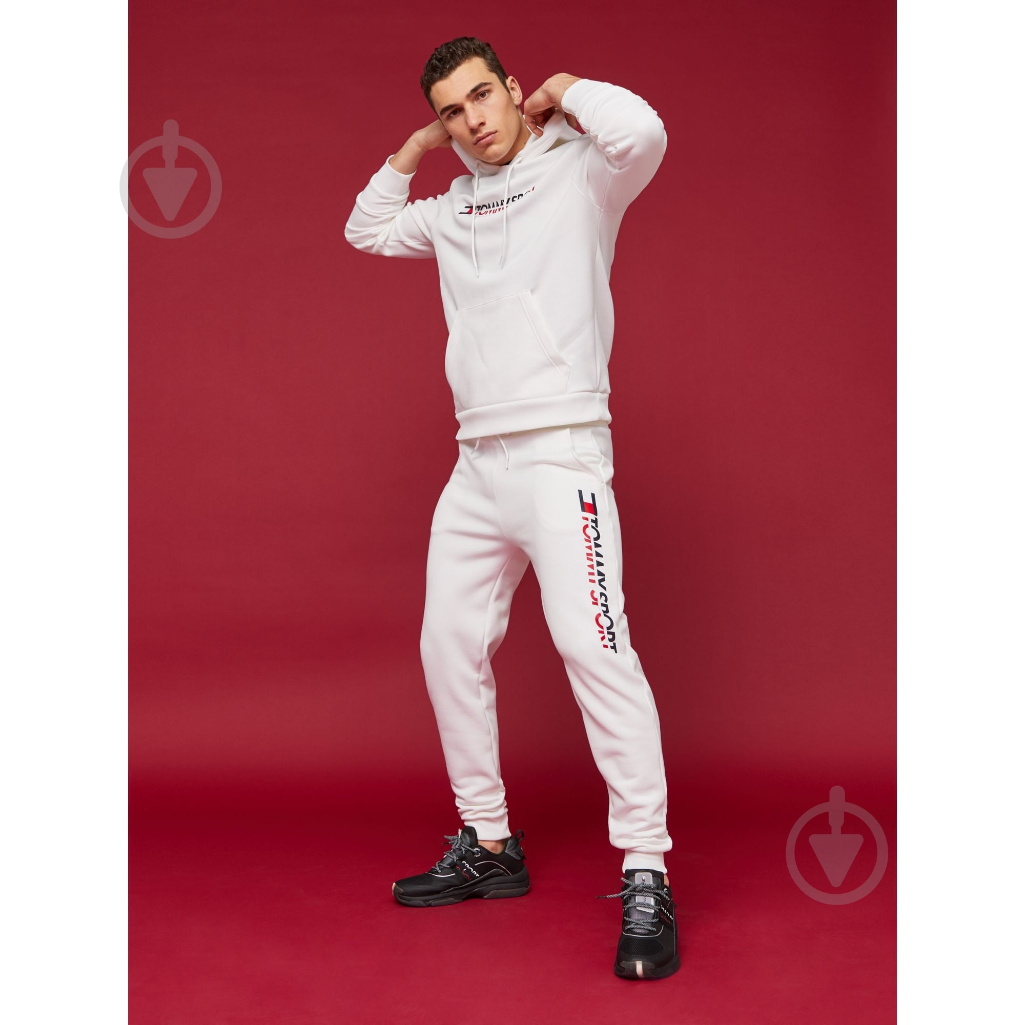 Джемпер Tommy Hilfiger FLEECE LOGO HOODY S20S200279100 р. S белый - фото 4