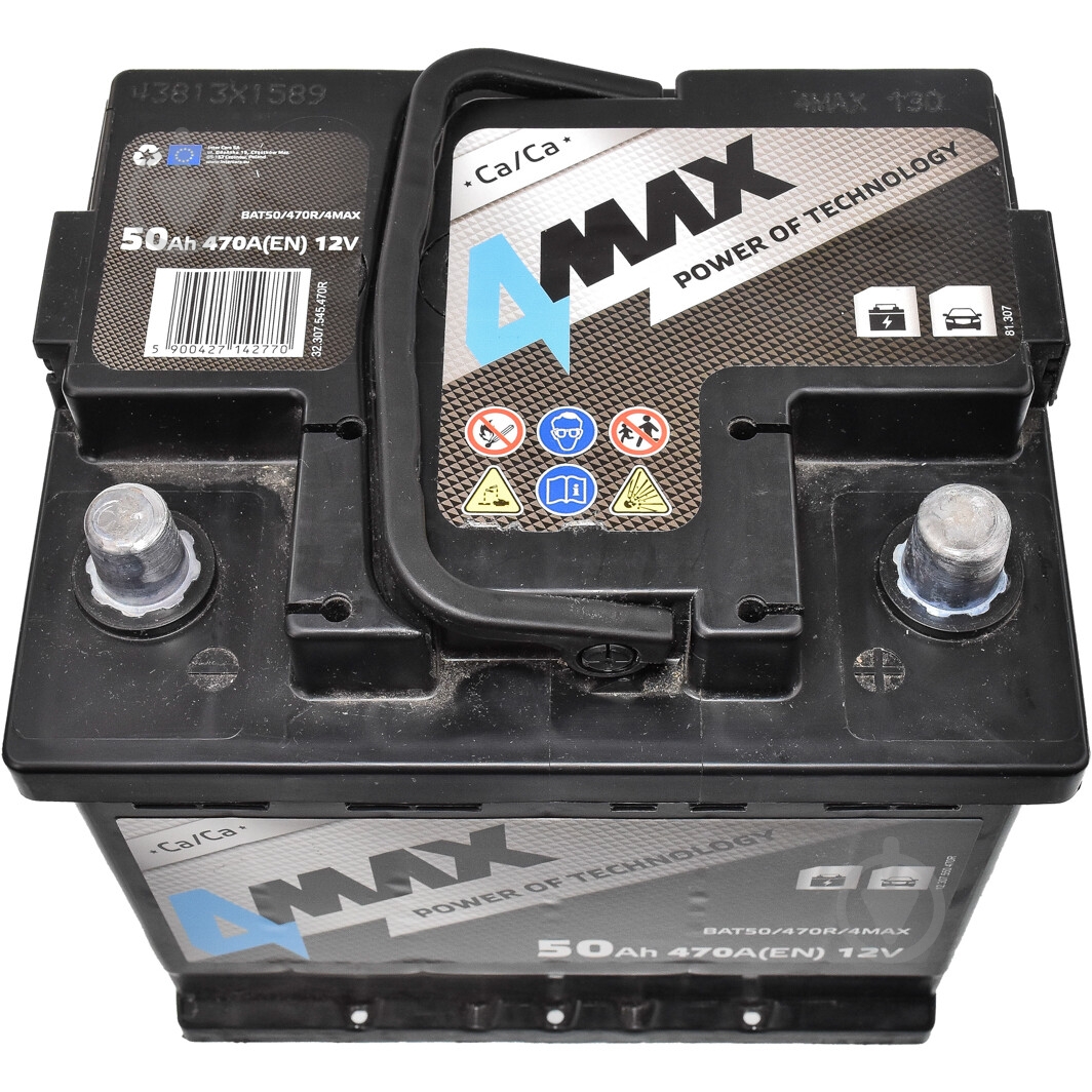 ᐉ Акумулятор автомобільний 4MAX 50Ah 470A 12V BAT50470R4MAX ...