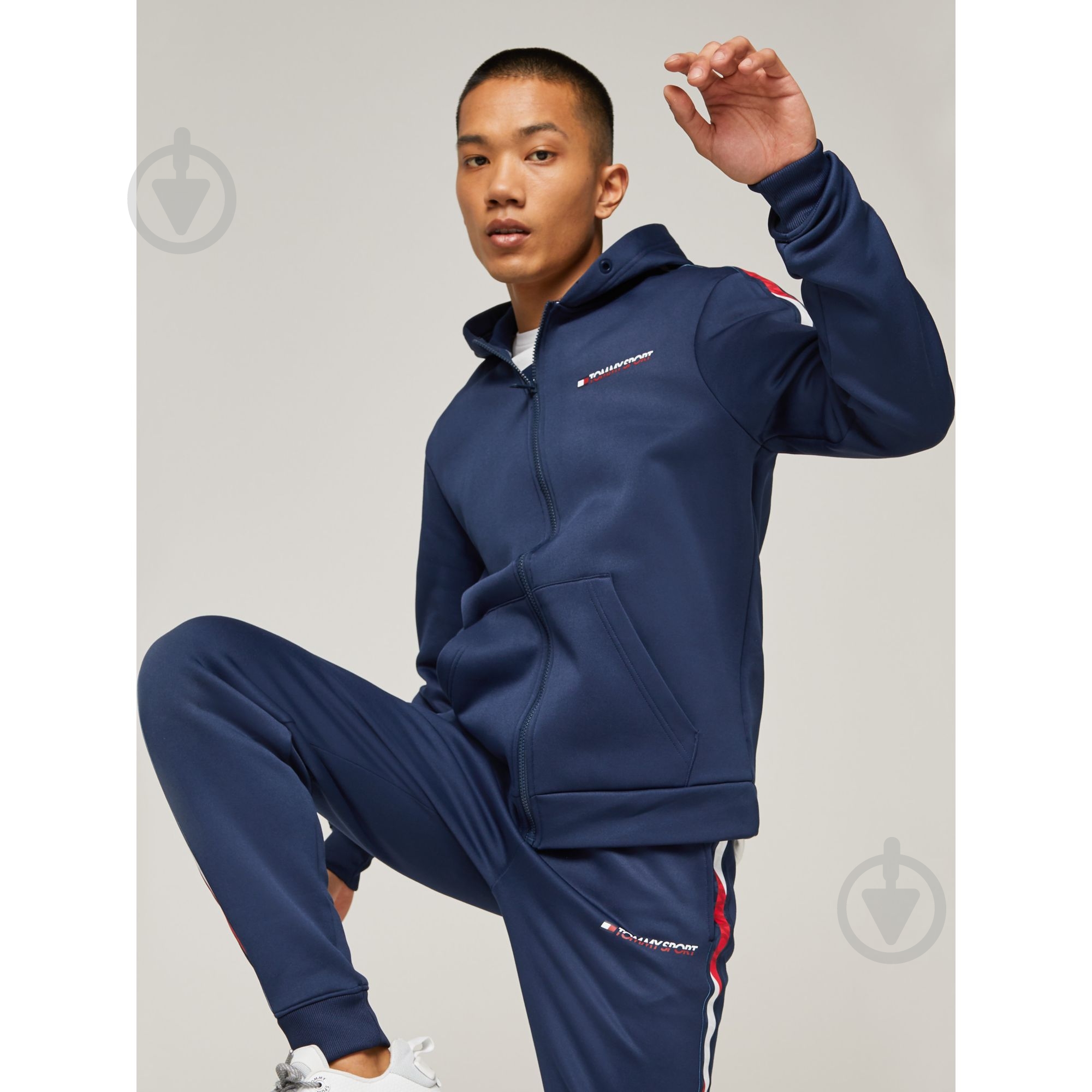 Джемпер Tommy Hilfiger FLEECE FZ HOODY TAPE S20S200287401 р. S темно-синий - фото 1