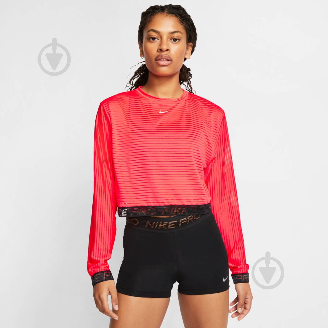 Футболка Nike W NP CLN MESH LS TOP CJ4175-644 р.S красный - фото 4