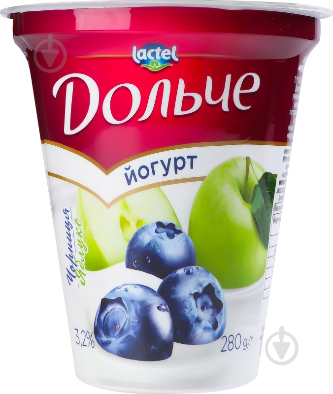 Йогурт Дольче Черника-яблоко 3,2% 280 г - фото 1